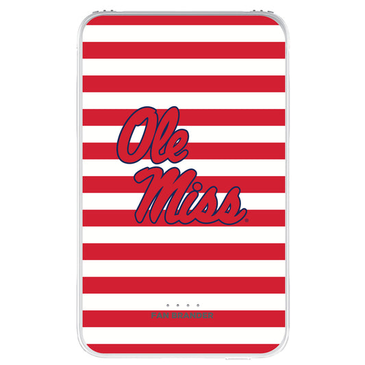 Ole Miss Rebels Stripe Design 10000 mAh Portable Power Pack