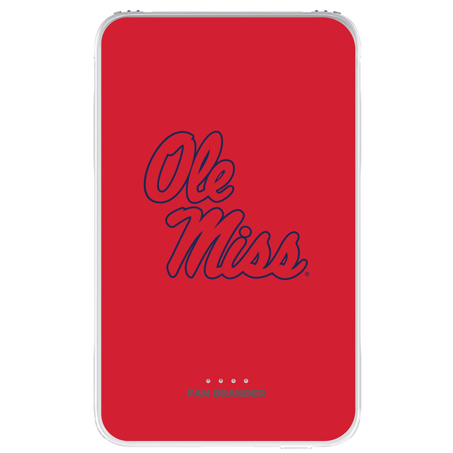 Ole Miss Rebels Solid Design 10000 mAh Portable Power Pack