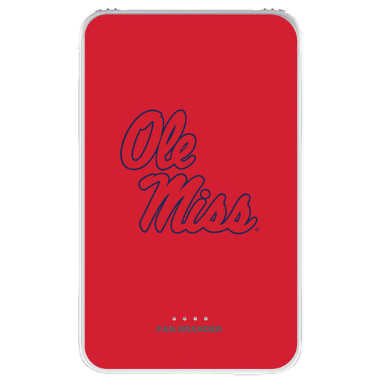 Ole Miss Rebels Solid Design 10000 mAh Portable Power Pack