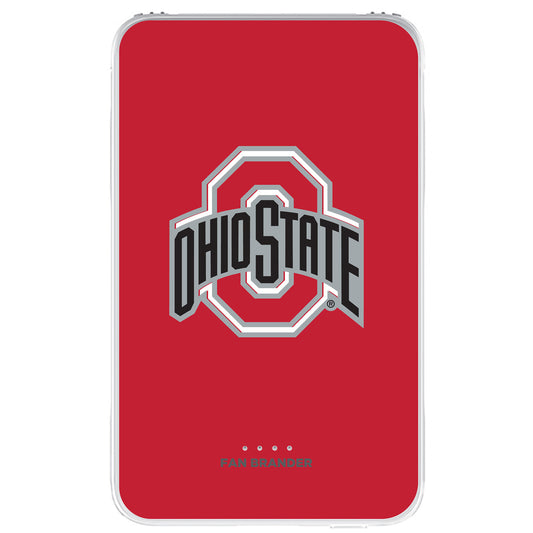 Ohio State Buckeyes Solid Design 10000 mAh Portable Power Pack