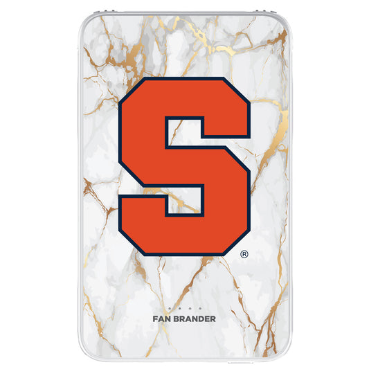 Syracuse Orange White Marble Design 10000 mAh Portable Power Pack