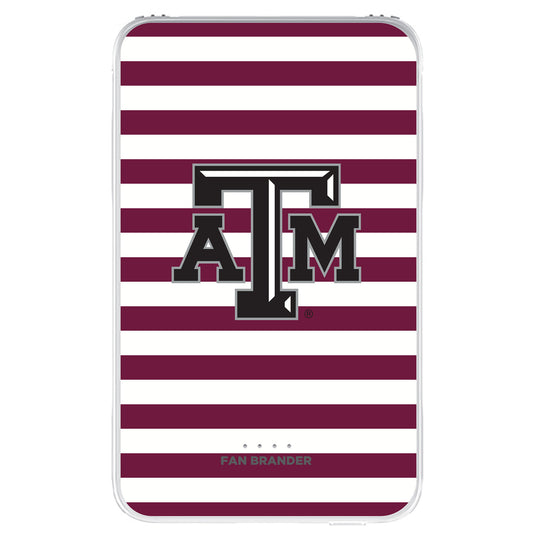 Texas A&M Aggies Stripe Design 10000 mAh Portable Power Pack