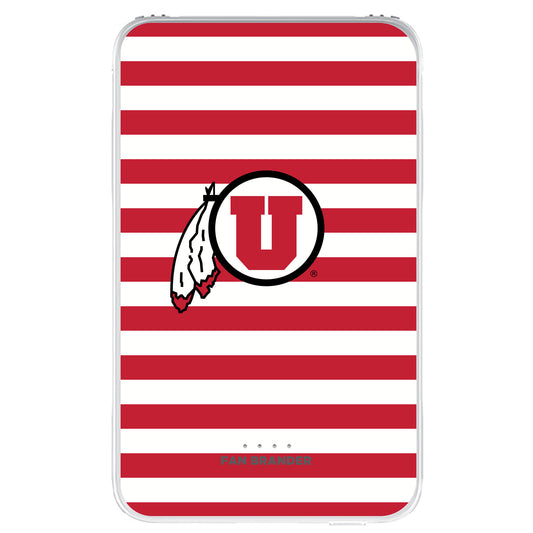 Utah Utes Stripe Design 10000 mAh Portable Power Pack