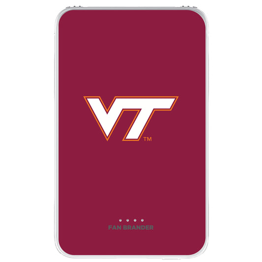 Virginia Tech Hokies Solid Design 10000 mAh Portable Power Pack