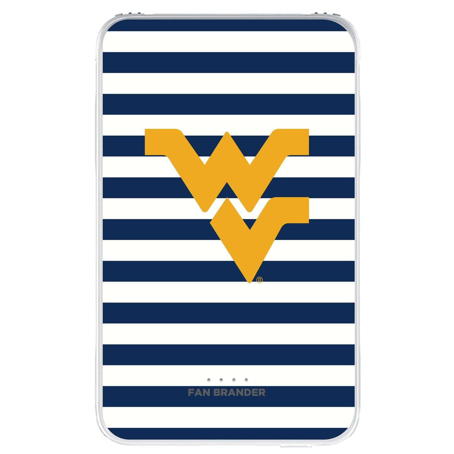 West Virginia Mountaineers Stripe Design 10000 mAh Portable Power Pack