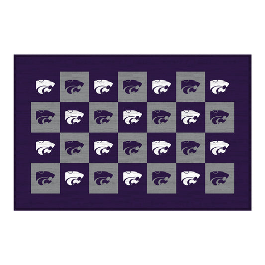 Kansas State Wildcats 30'' x 46'' Checkerboard Floor Mat