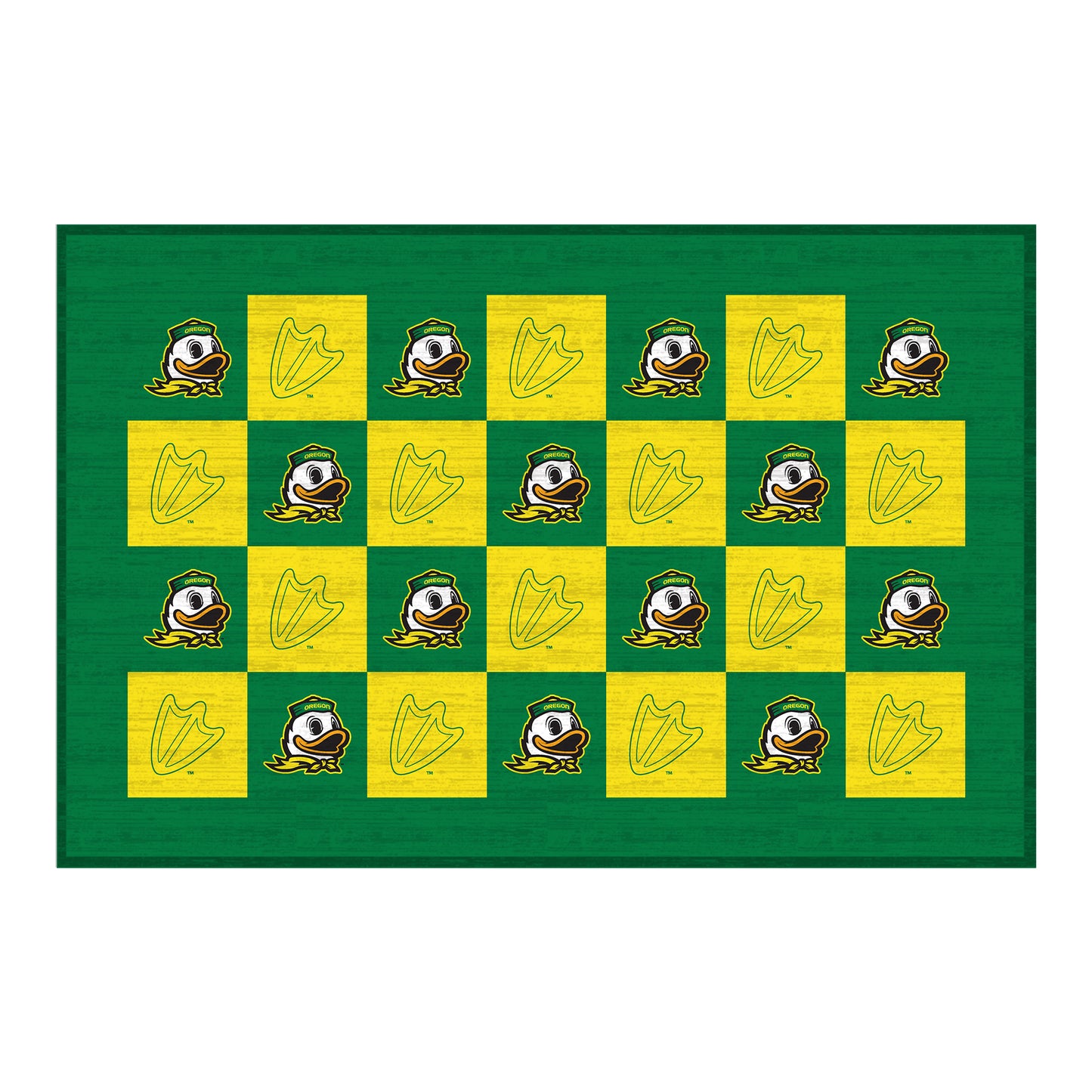 Oregon Ducks 30'' x 46'' Checkerboard Floor Mat