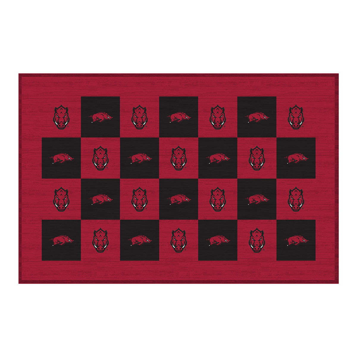 Arkansas Razorbacks 30'' x 46'' Checkerboard Floor Mat