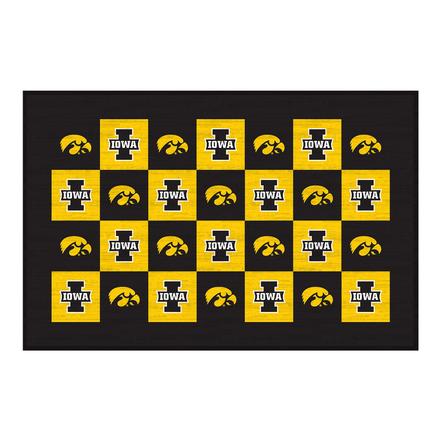 Iowa Hawkeyes 30'' x 46'' Checkerboard Floor Mat