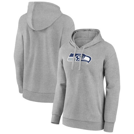 Women's Gray Seattle Seahawks Primary Logo Pullover Hoodie