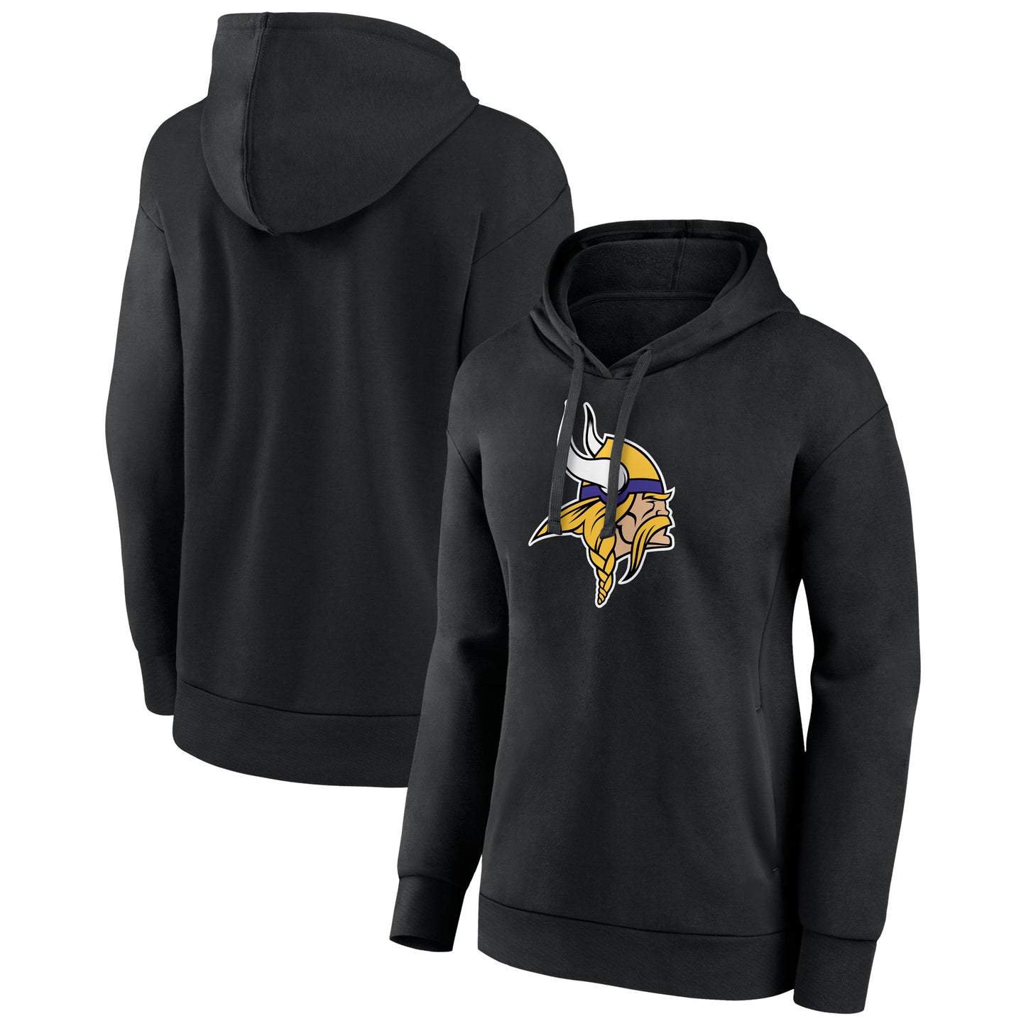 Women's Black Minnesota Vikings Primary Logo Pullover Hoodie