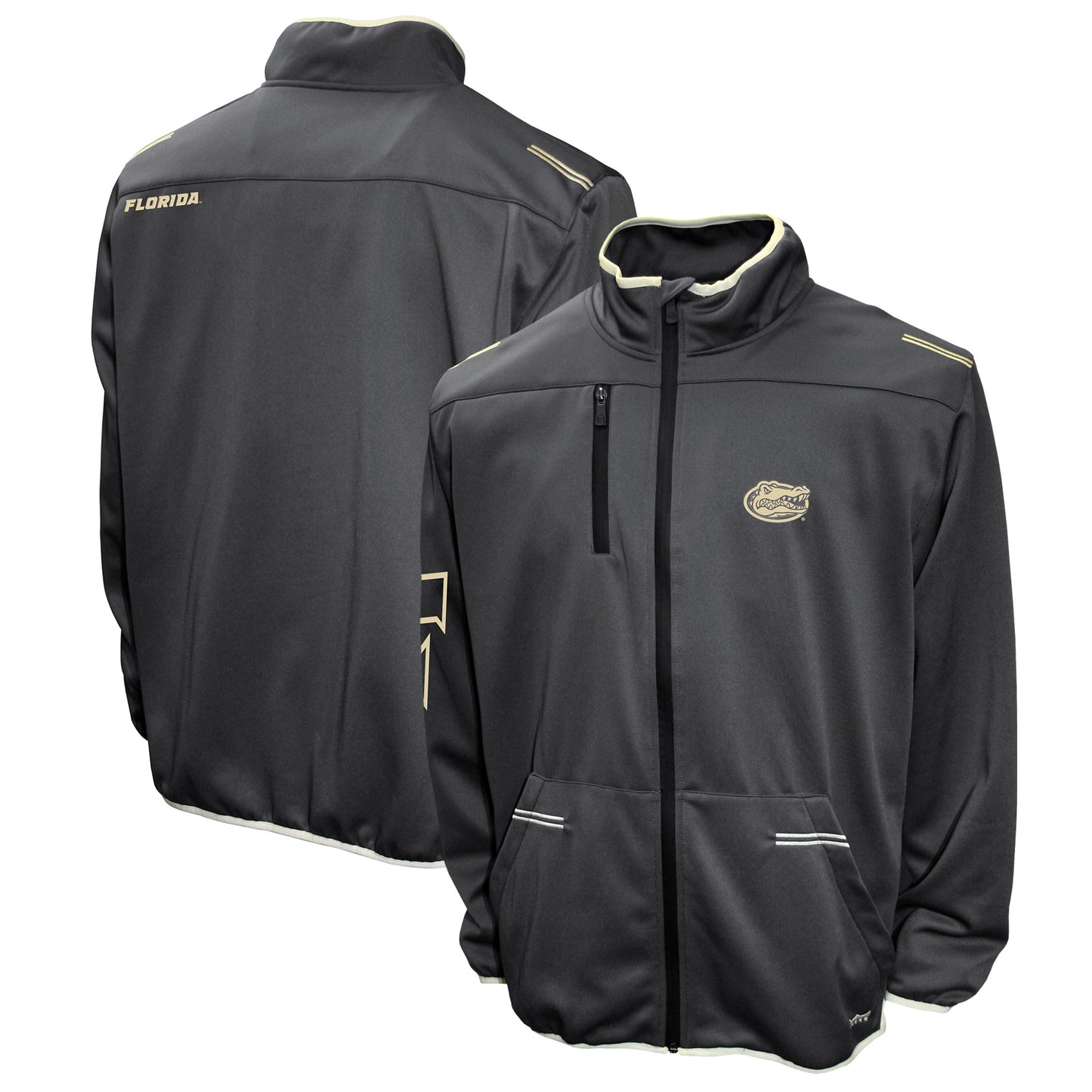 Men's Franchise Club Charcoal Florida Gators Endurance Full-Zip Jacket