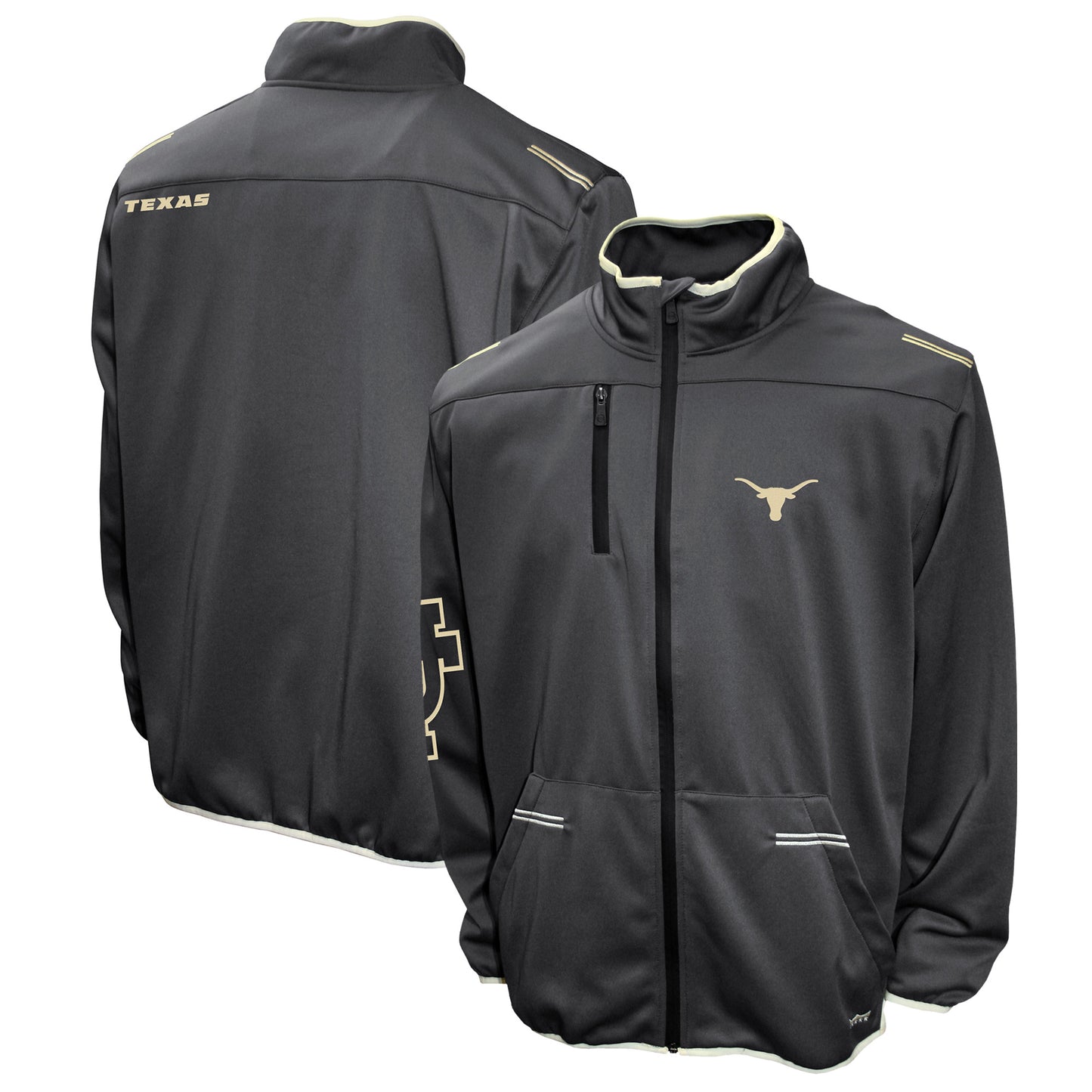 Men's Franchise Club Charcoal Texas Longhorns Endurance Full-Zip Jacket