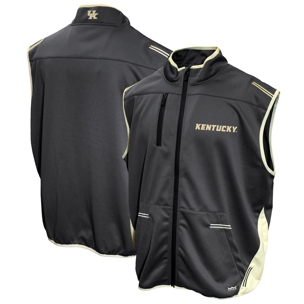 Men's Franchise Club Charcoal Kentucky Wildcats Endurance Full-Zip Vest