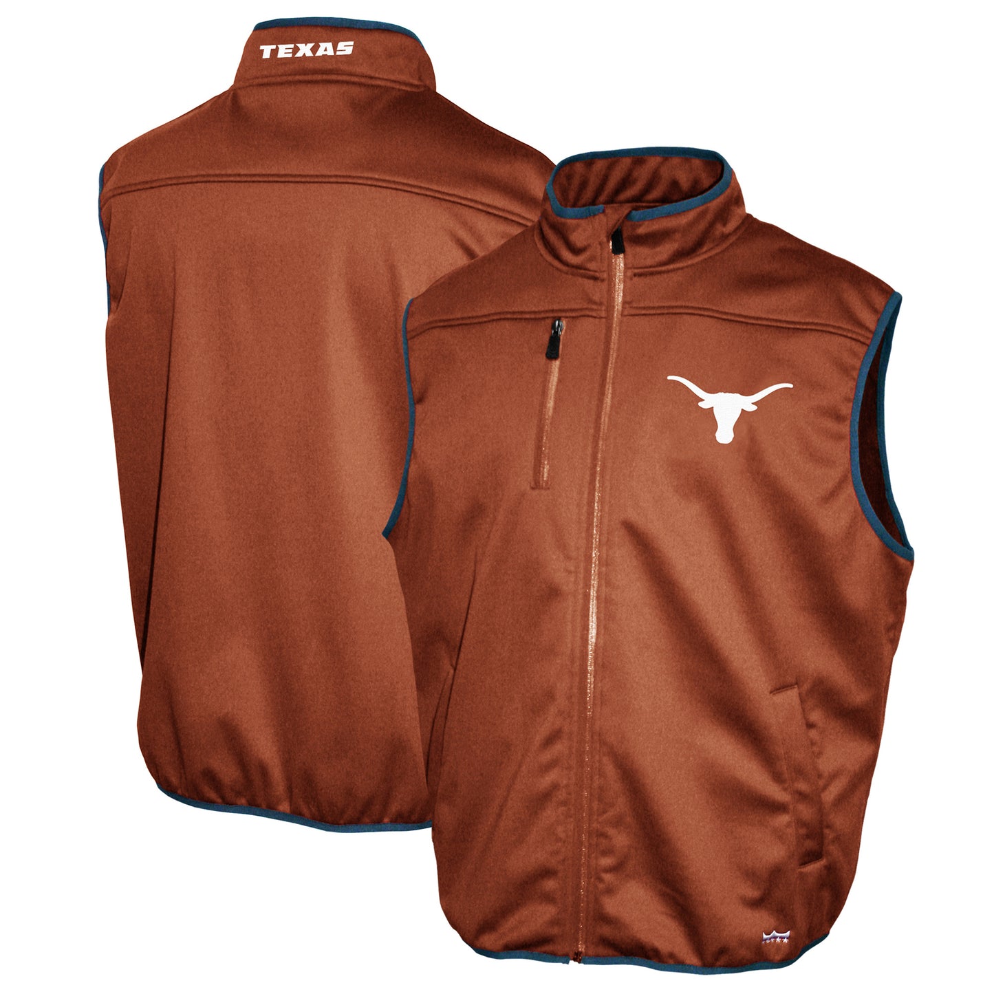 Men's Franchise Club Texas Orange Texas Longhorns Softshell Full-Zip Vest