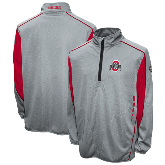 Men's Franchise Club Gray Ohio State Buckeyes Flex Thermatec Quarter-Zip Jacket