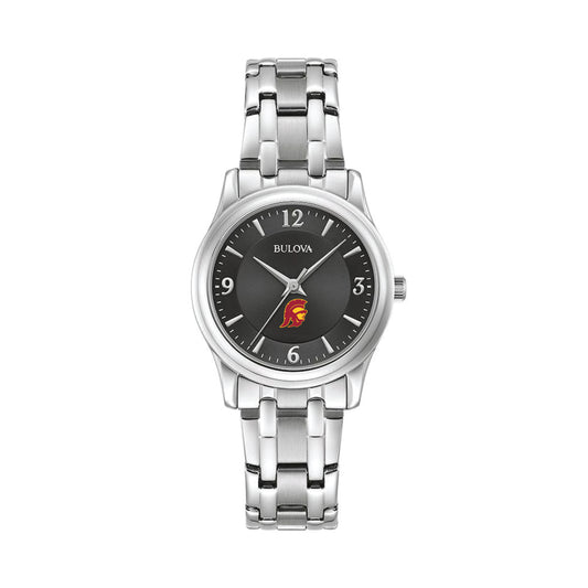 Women's Bulova Black USC Trojans Corporate Collection Stainless Steel Watch