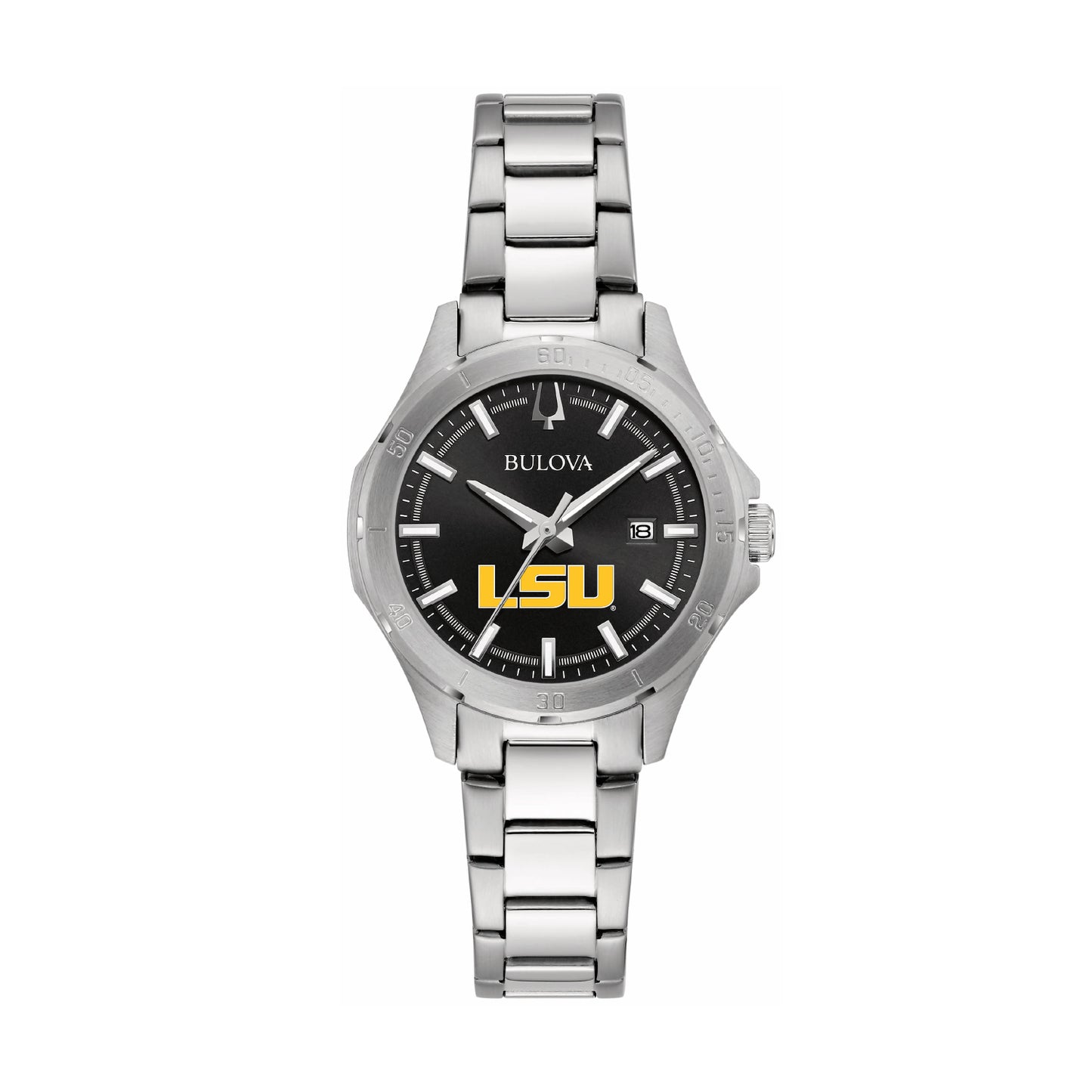 Women's Bulova Black LSU Tigers Stainless Steel Sport Classic Watch