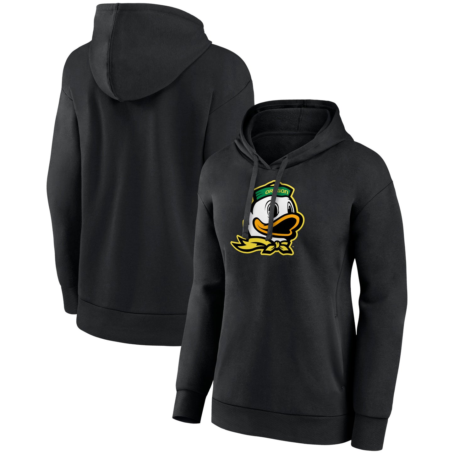 Women's Black Oregon Ducks Primary Logo Pullover Hoodie