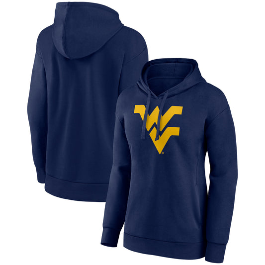 Women's Navy West Virginia Mountaineers Team Primary Logo Pullover Hoodie