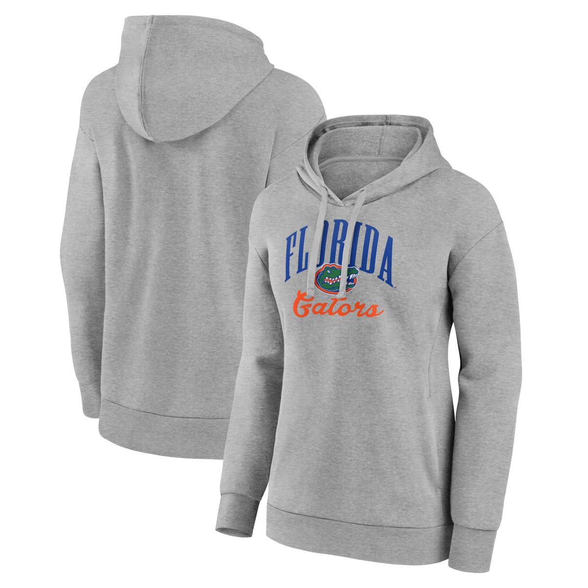 Women's Gray Florida Gators Victory Script Pullover Hoodie