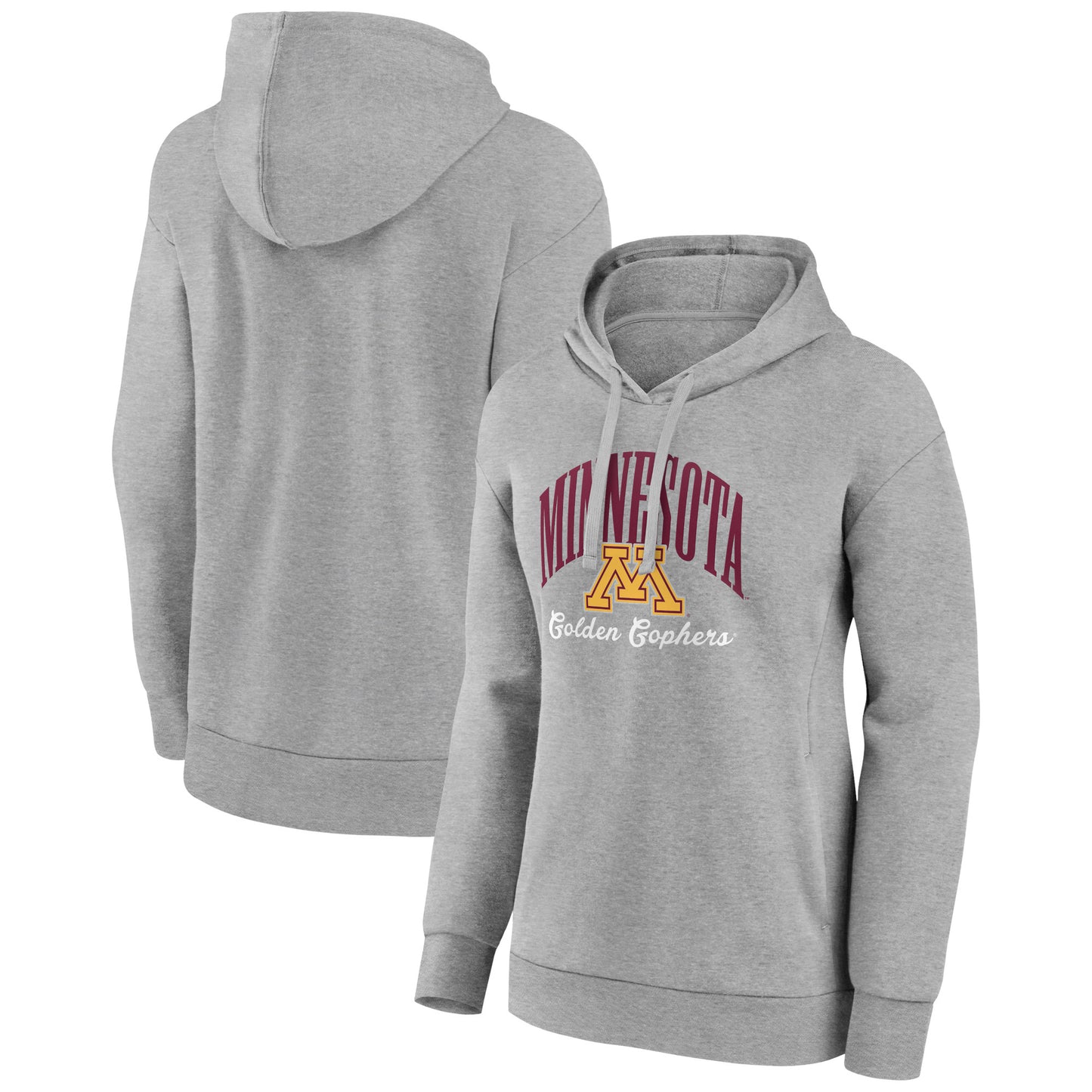 Women's Gray Minnesota Golden Gophers Victory Script Pullover Hoodie