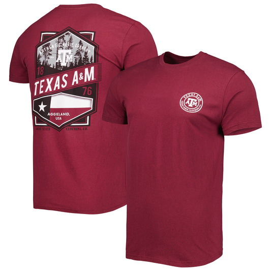 Men's Maroon Texas A&M Aggies Double Diamond Crest T-Shirt