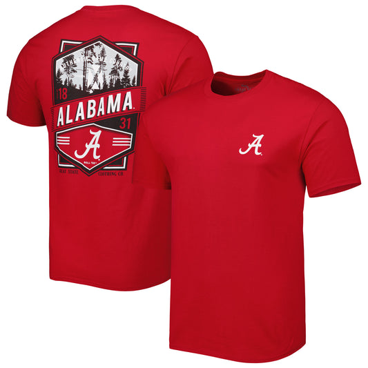 Men's Crimson Alabama Crimson Tide Double Diamond Crest T-Shirt