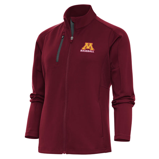 Women's Antigua Maroon Minnesota Golden Gophers Baseball Logo Generation Full-Zip Jacket