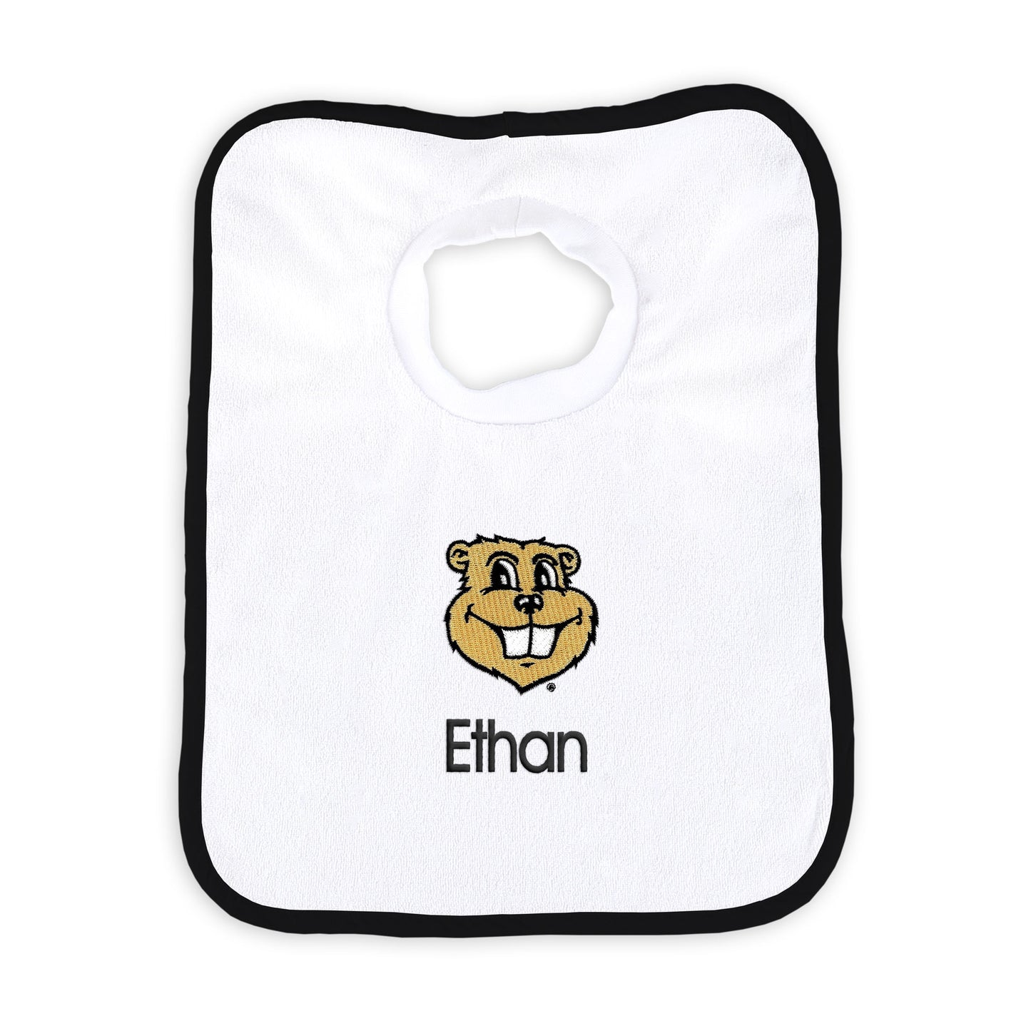 Newborn & Infant White/Black Minnesota Golden Gophers Newborn & Infant Personalized Bib