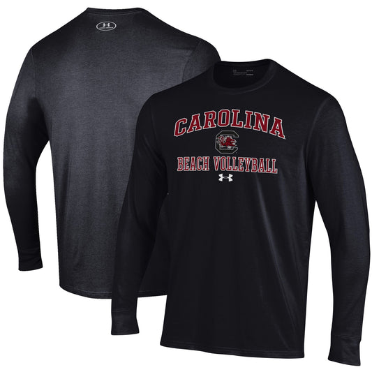 Men's Under Armour Black South Carolina Gamecocks Beach Volleyball Performance Long Sleeve T-Shirt