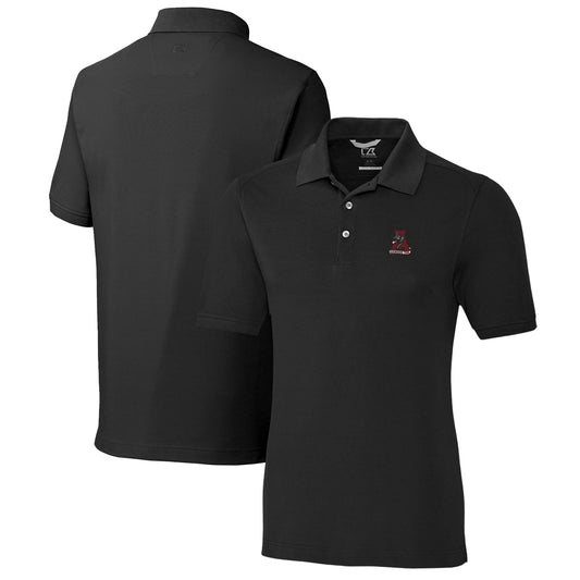 Men's Cutter & Buck Black Alabama Crimson Tide Advantage Tri-Blend DryTec Pique Polo