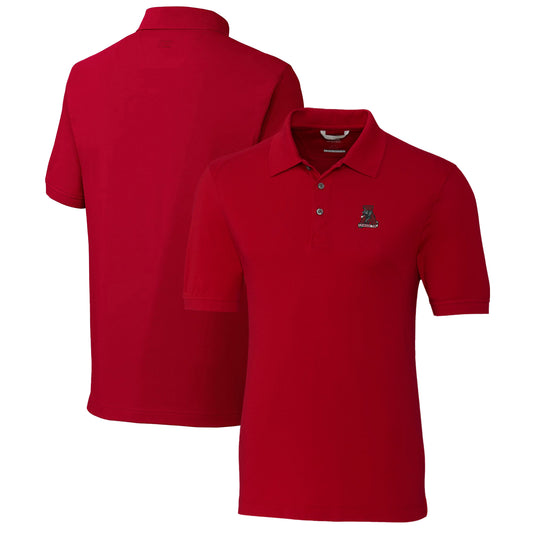 Men's Cutter & Buck Crimson Alabama Crimson Tide Advantage Tri-Blend DryTec Pique Polo