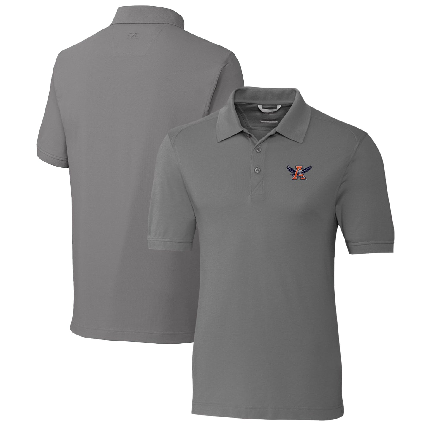 Men's Cutter & Buck Steel Auburn Tigers Advantage Tri-Blend DryTec Pique Polo