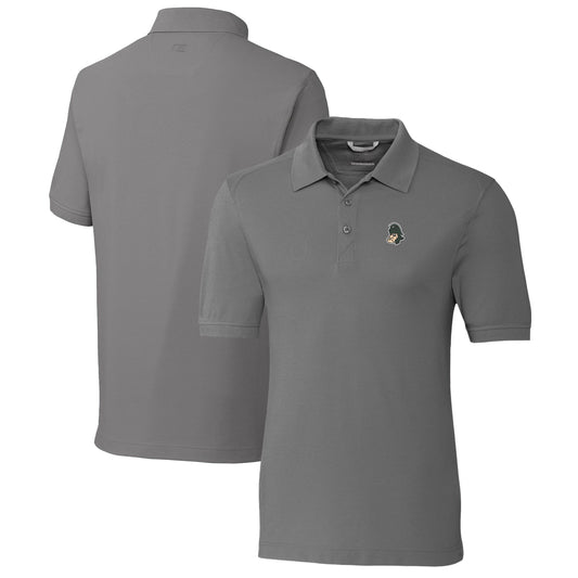 Men's Cutter & Buck Steel Michigan State Spartans Advantage Tri-Blend DryTec Pique Polo