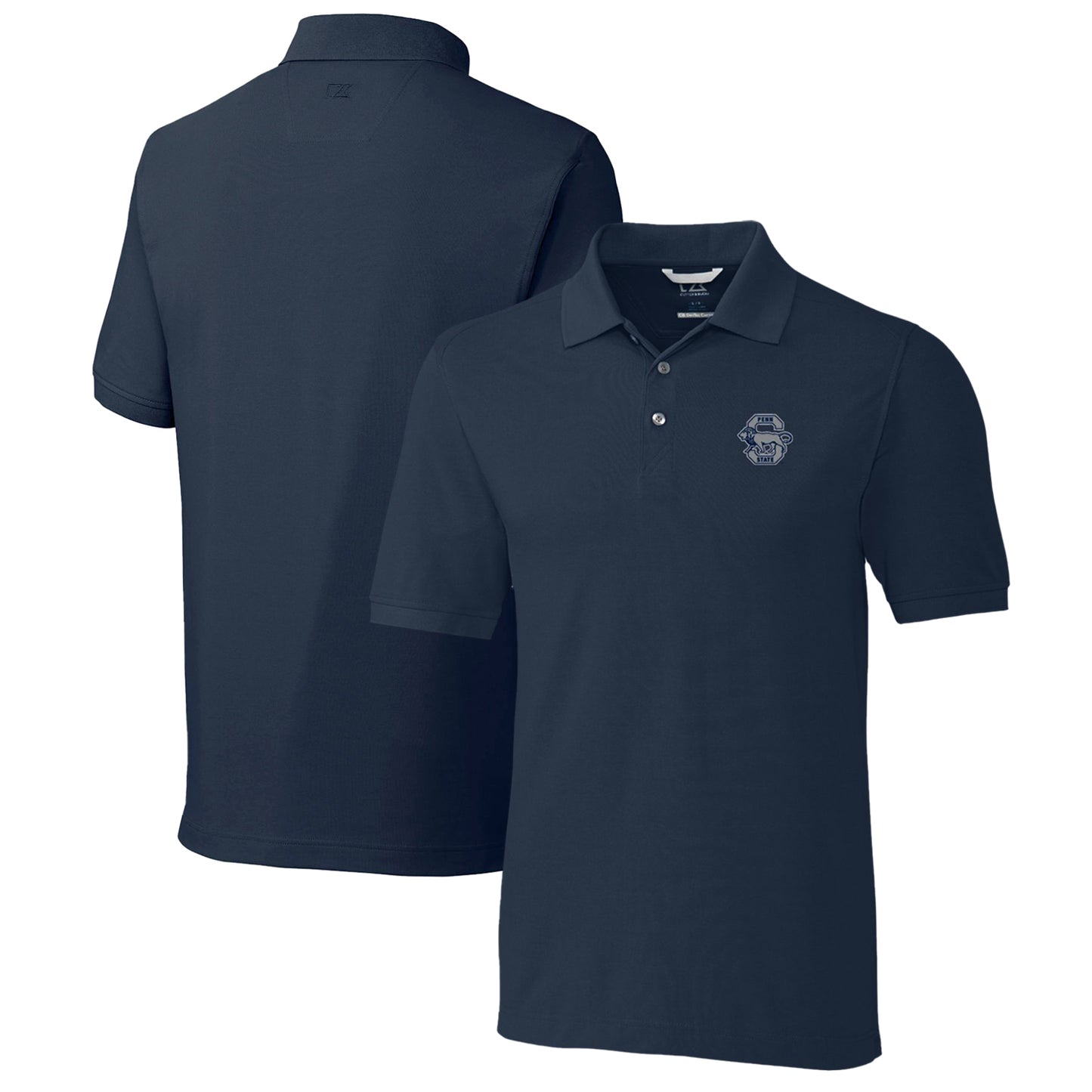 Men's Cutter & Buck Navy Penn State Nittany Lions Advantage Tri-Blend DryTec Pique Polo