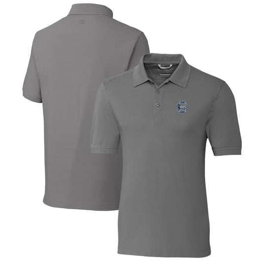 Men's Cutter & Buck Steel Penn State Nittany Lions Advantage Tri-Blend DryTec Pique Polo