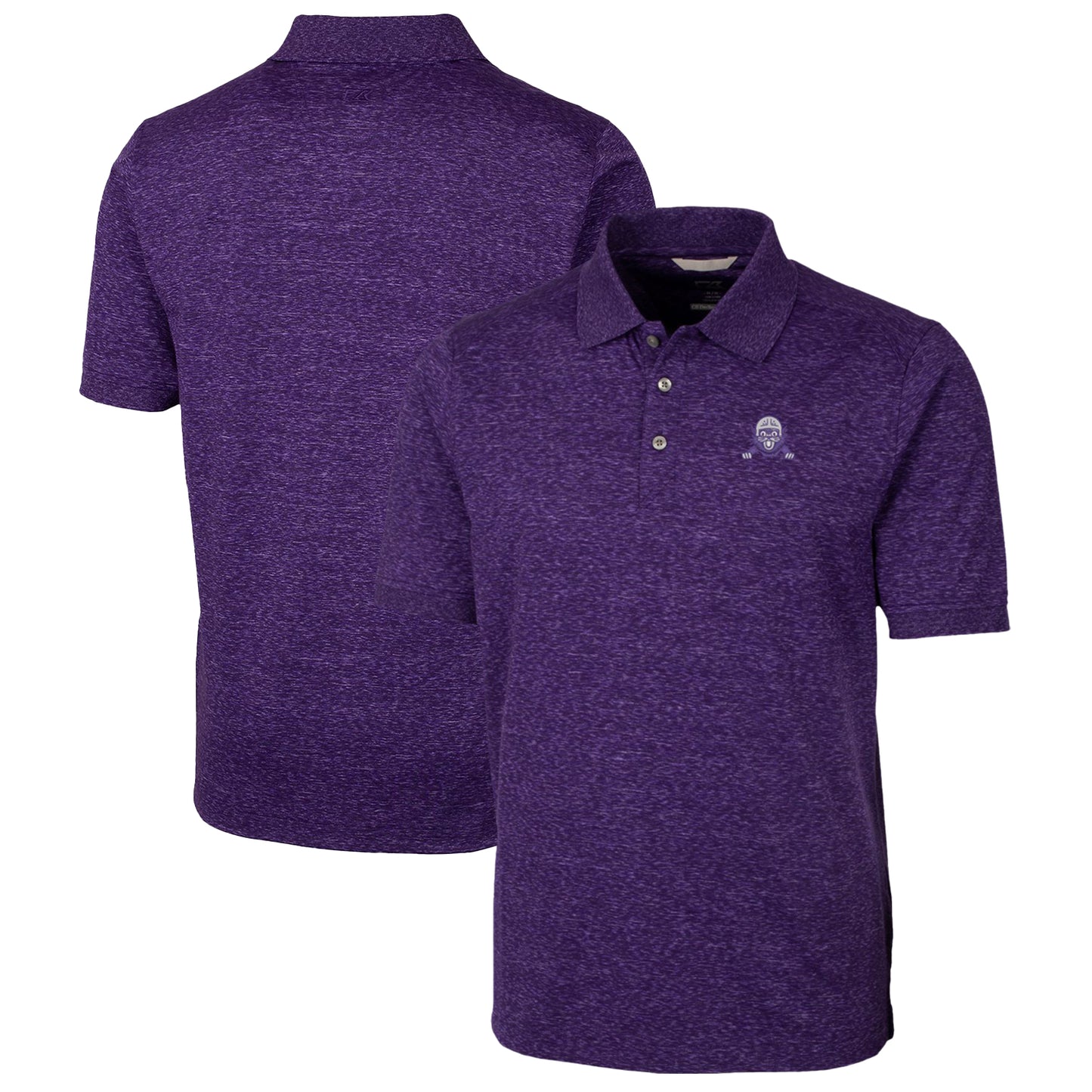 Men's Cutter & Buck Purple Northwestern Wildcats Advantage Space Dye Tri-Blend Polo