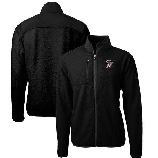 Men's Cutter & Buck Black Mississippi State Bulldogs Cascade Eco Sherpa Fleece Full-Zip Jacket