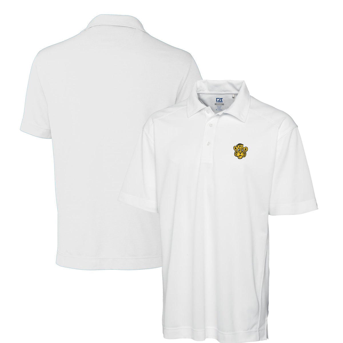 Men's Cutter & Buck White Missouri Tigers DryTec Genre Textured Solid Polo