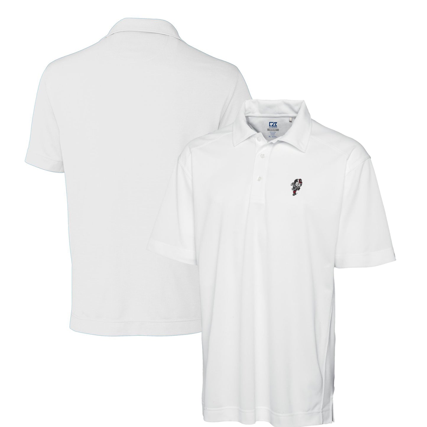 Men's Cutter & Buck White Ohio State Buckeyes DryTec Genre Textured Solid Polo