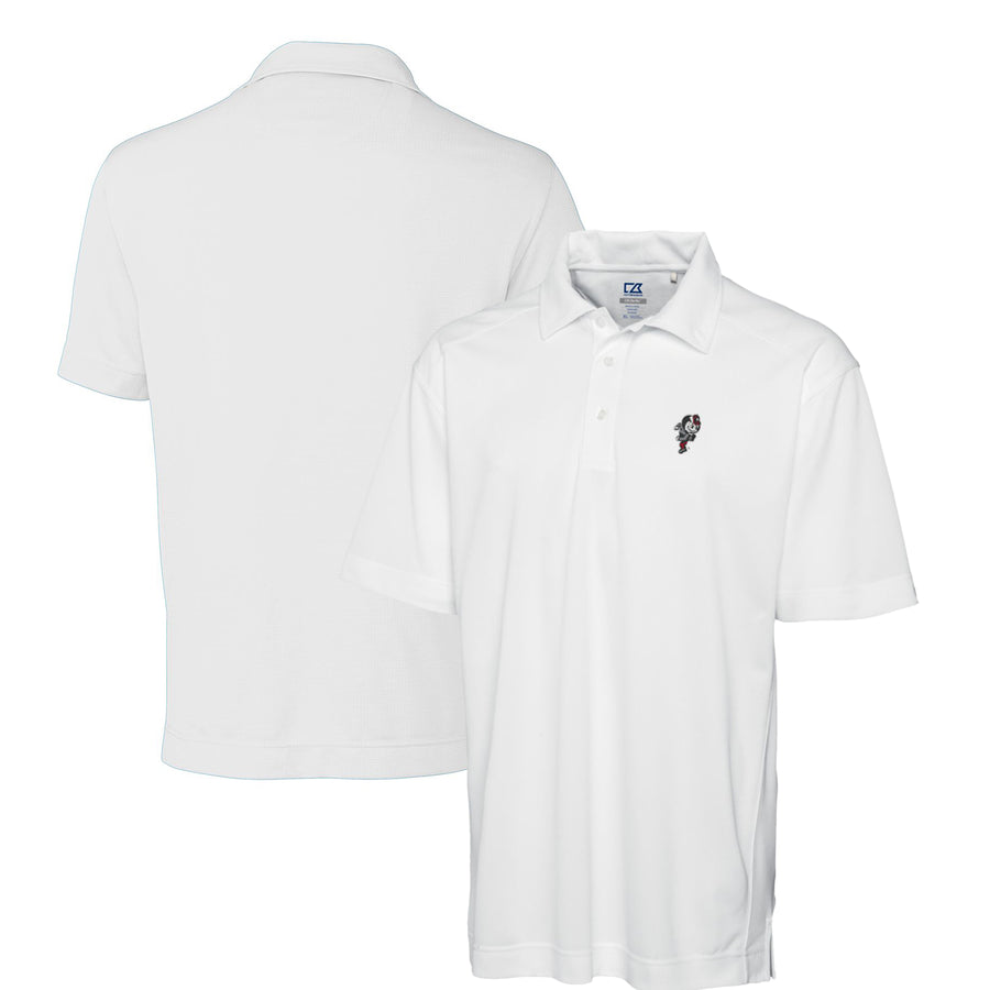 Men's Cutter & Buck White Ohio State Buckeyes DryTec Genre Textured Solid Polo