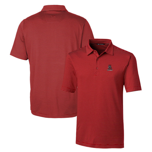 Men's Cutter & Buck Crimson Alabama Crimson Tide Forge Pencil Stripe Stretch Polo