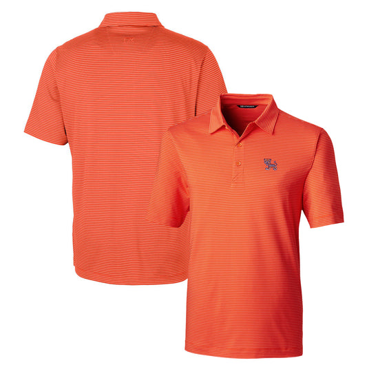 Men's Cutter & Buck Orange Clemson Tigers Forge Pencil Stripe Stretch Polo