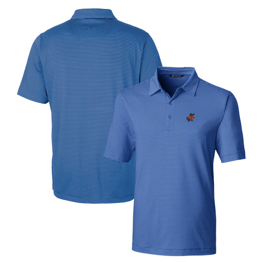 Men's Cutter & Buck Blue Florida Gators Forge Pencil Stripe Stretch Polo