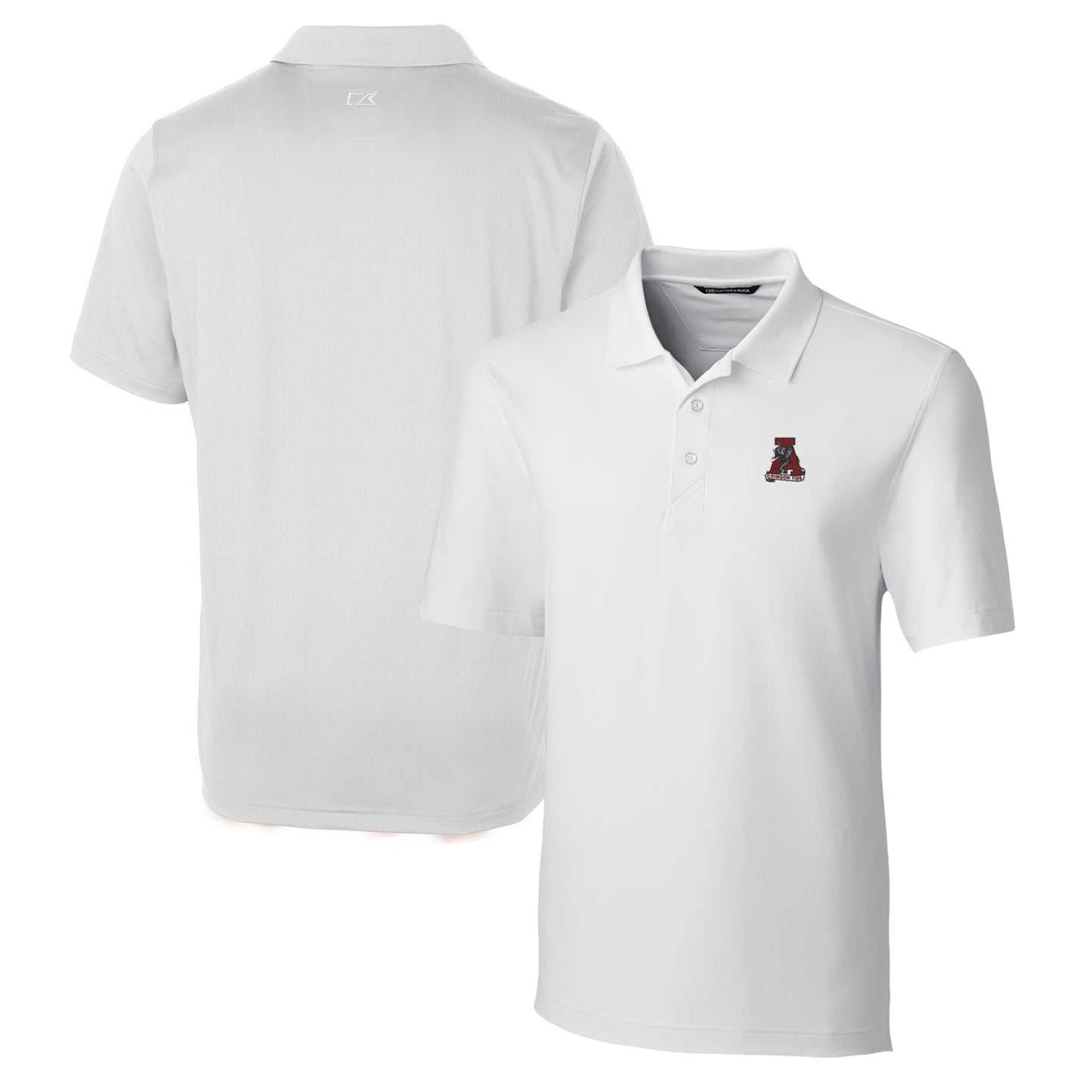 Men's Cutter & Buck White Alabama Crimson Tide Forge Stretch Polo