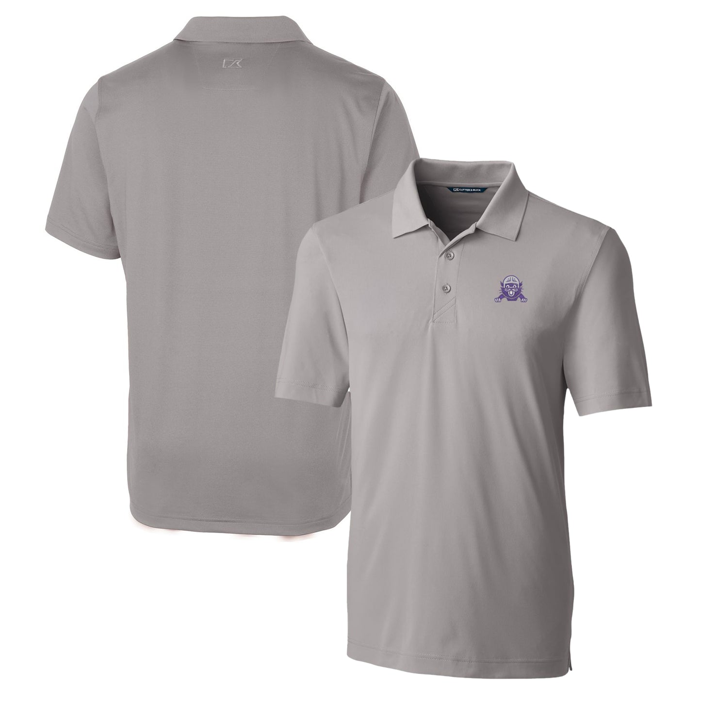 Men's Cutter & Buck Gray Northwestern Wildcats Forge Stretch Polo