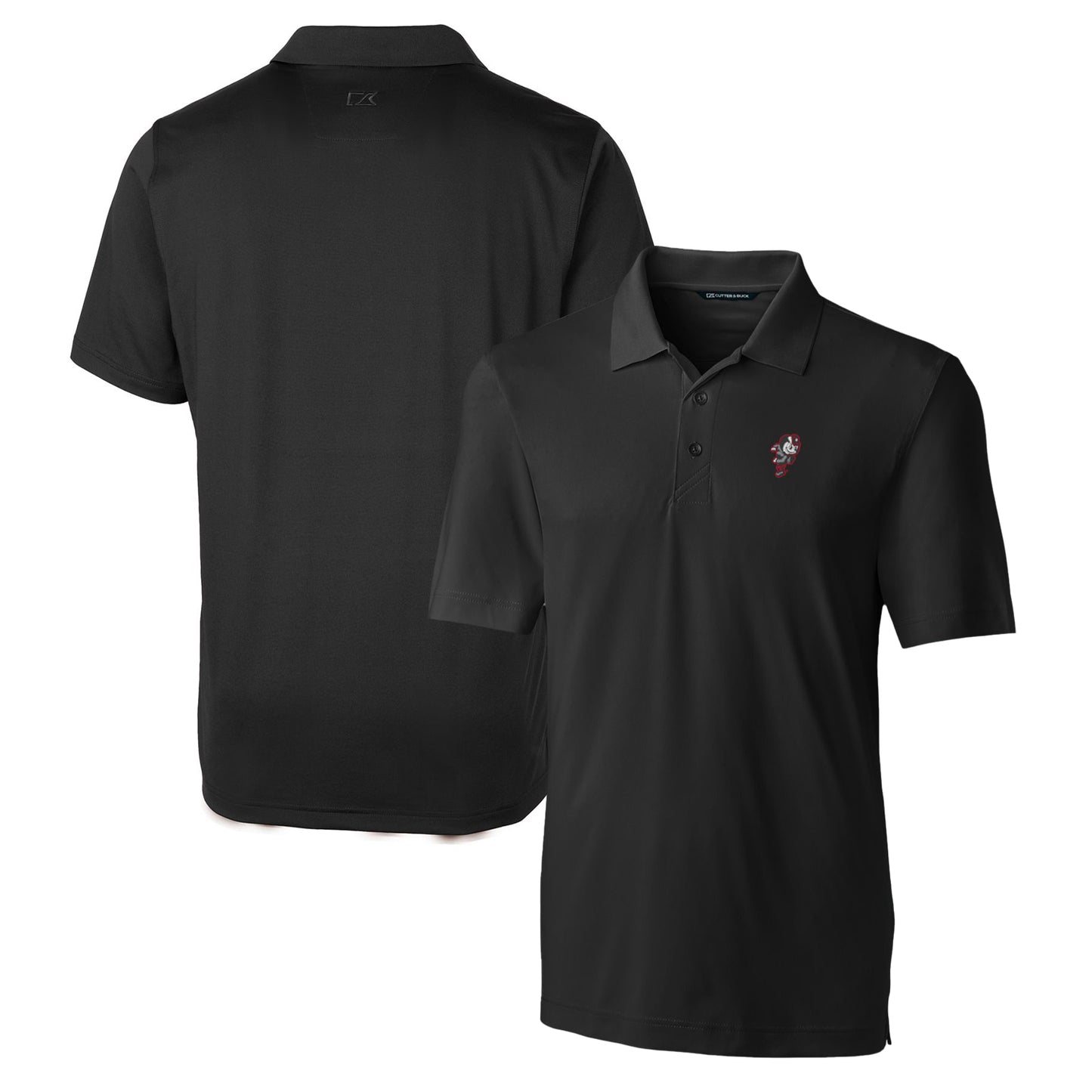 Men's Cutter & Buck Black Ohio State Buckeyes Forge Stretch Polo