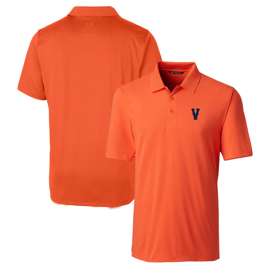 Men's Cutter & Buck Orange Virginia Cavaliers Vintage Forge Stretch Polo