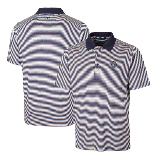 Men's Cutter & Buck Navy Penn State Nittany Lions Forge Tonal Stripe Stretch Polo